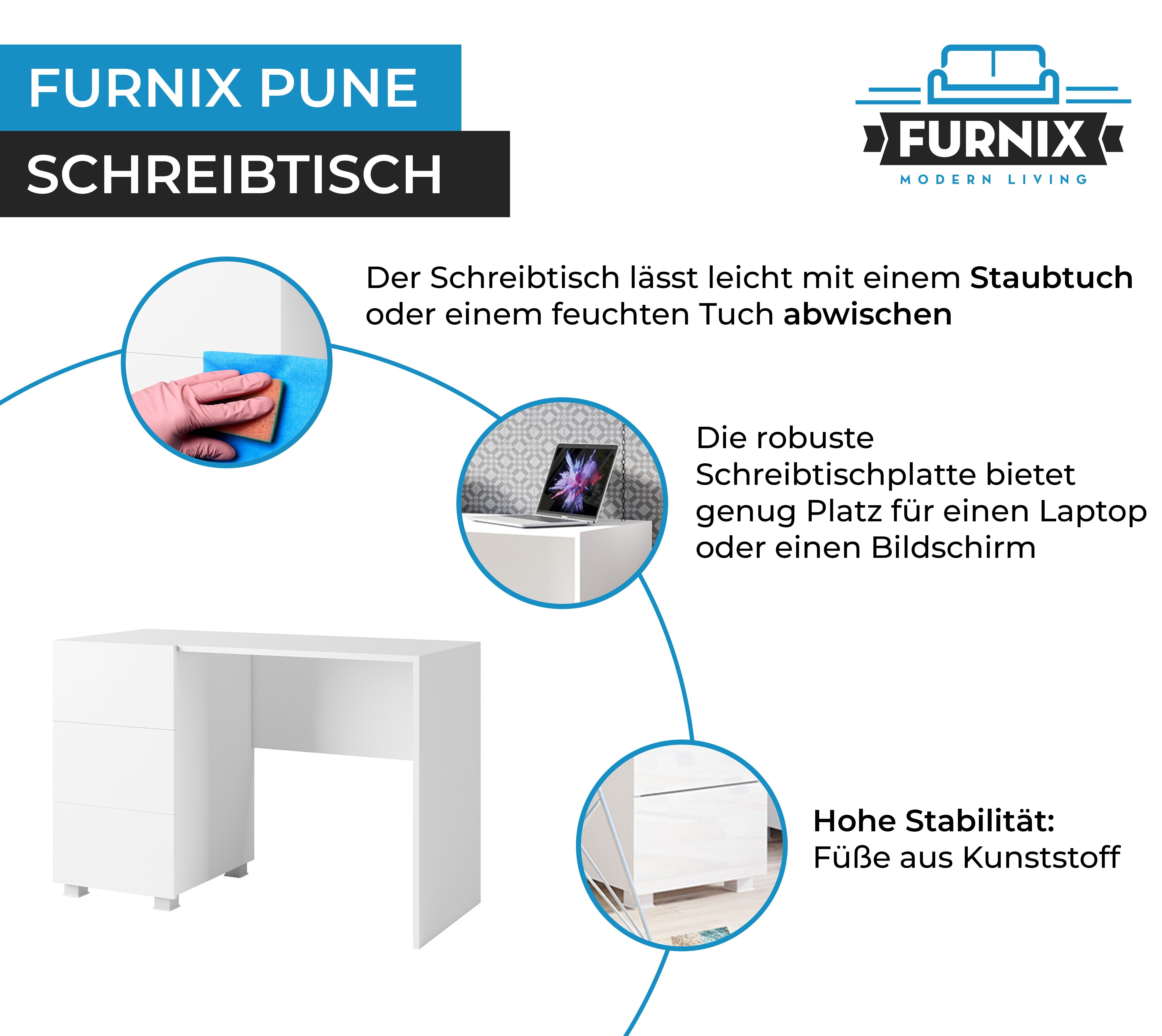 x H77 x Arbeitstisch Design, Kinderschreibtisch Furnix B110 vielseitiger PUNE cm purem in T50