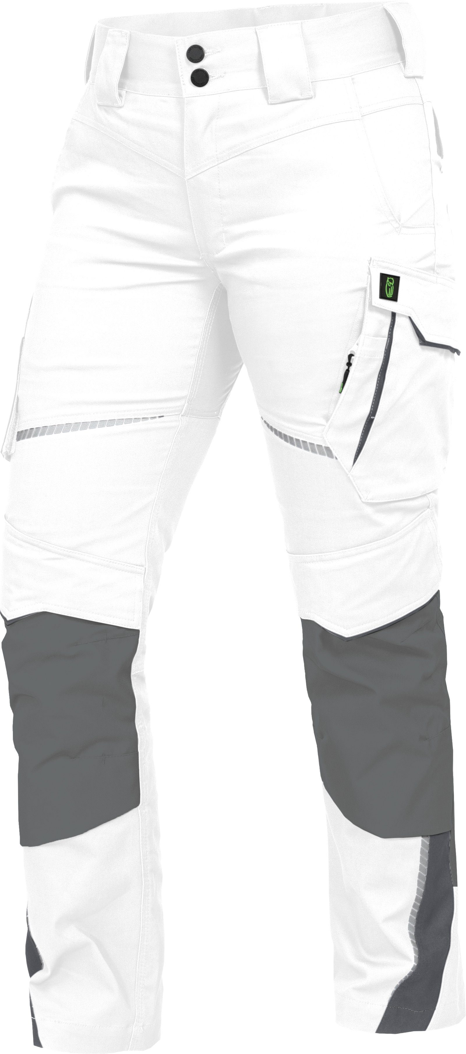Leibwächter Arbeitshose Damen Flex-line Arbeitshose mit Reflektoren und femininer Passform (Ergonomische Passform mit Reflektoren, Funktionshose für Handwerk, Lager und Montage) Cargohose mit 290 g/m²
