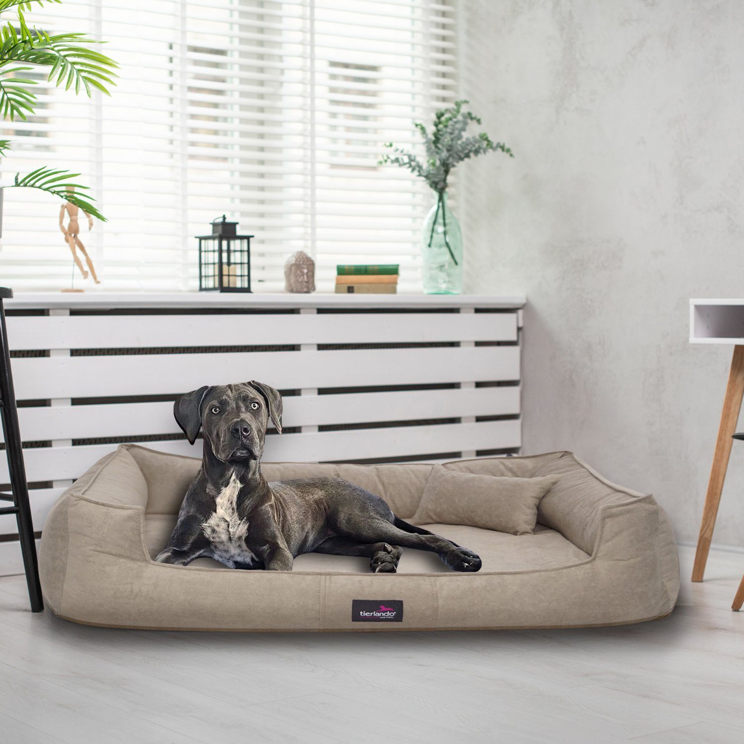 tierlando® Tierbett Orthopädisches Hundebett BRUCE VELOURS Waschbar Große Hunde, orthopdisch, waschbar, samtweich