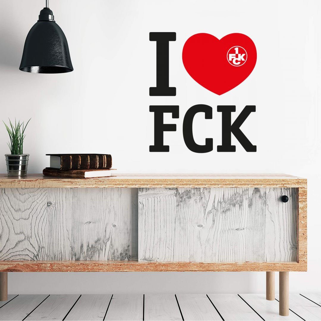 FCK I Wall-Art (1 St) Fußball love Wandtattoo Fanartikel