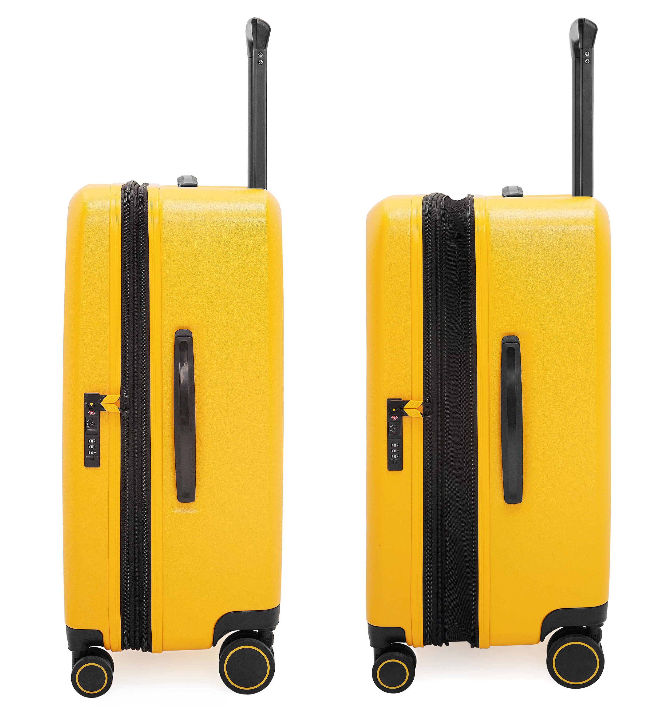 Verage Business-Koffer Freeland, Hartschalen Reisekoffer, 4 Rollen, Trolley Erweiterbar, Handgepäck-Koffer S/M/L/Kofferset