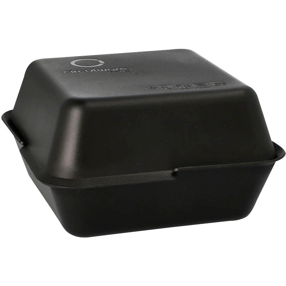 PAPSTAR Lunchbox 36 Mehrweg-Foodboxen 15,6x15,6cm schwarz, Polypropylen