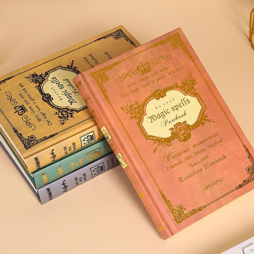 Blusmart Notizbuch Einsetzbar, Im Tagebuch Studenten, Vintage-Stil Vielseitig Für A5-Notizbuch yellow