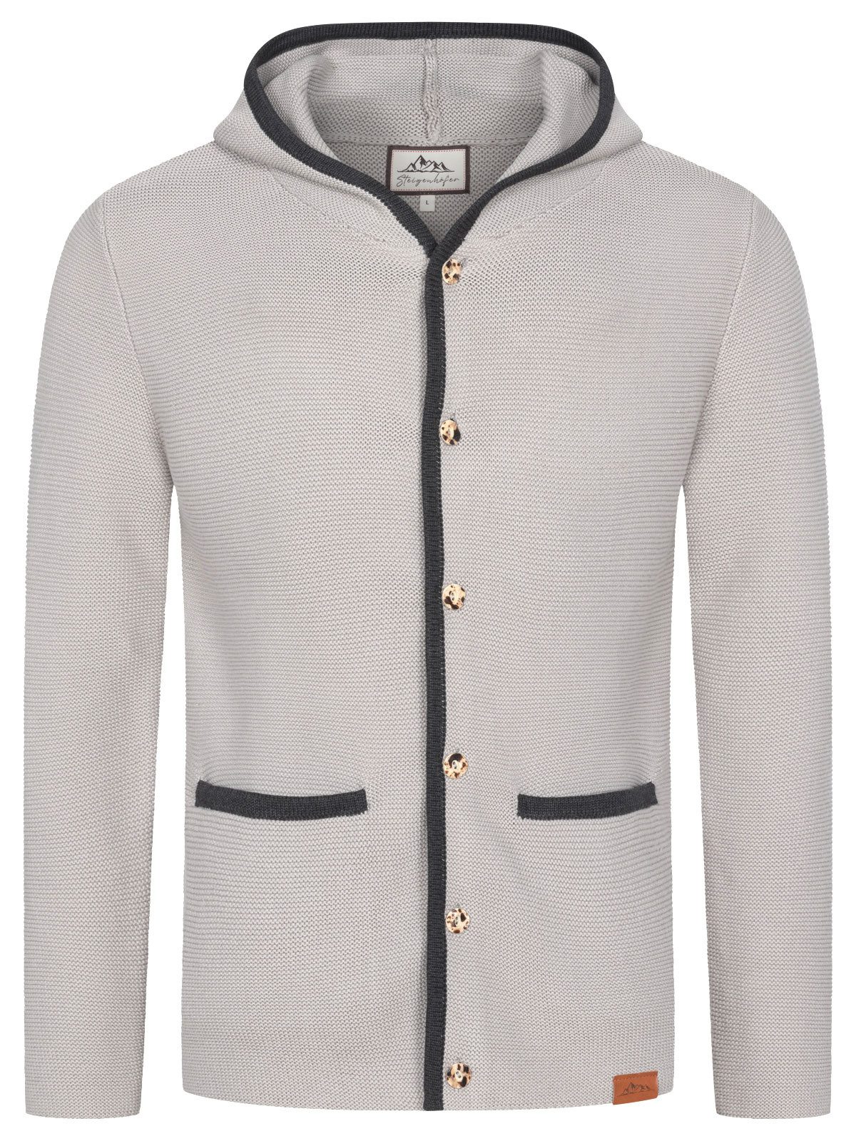 Steigenhöfer Manufaktur Trachtenstrickjacke MAX Cardigan für Männer mit Kap günstig online kaufen