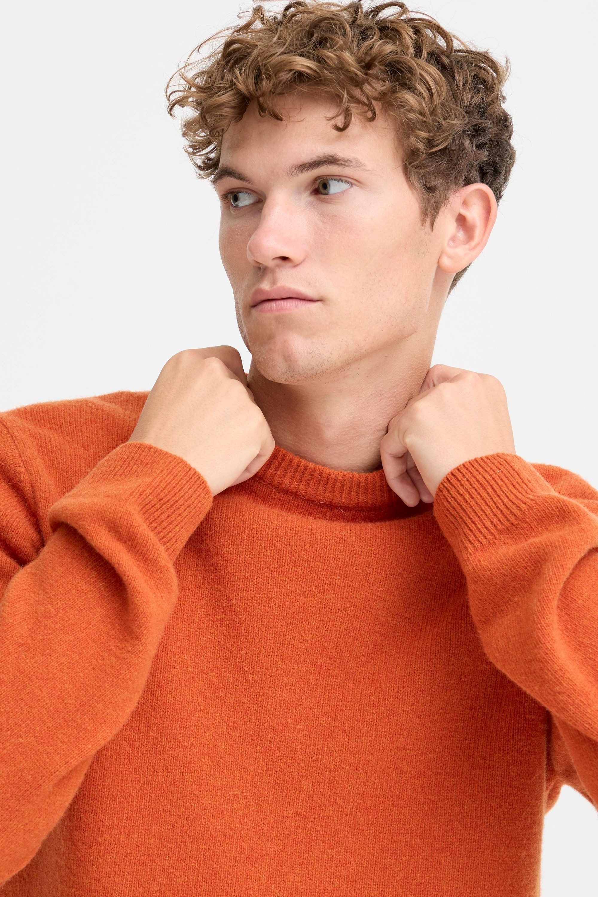Casual Friday Rundhalspullover CFKarl Modischer Feinstrick-Pullover