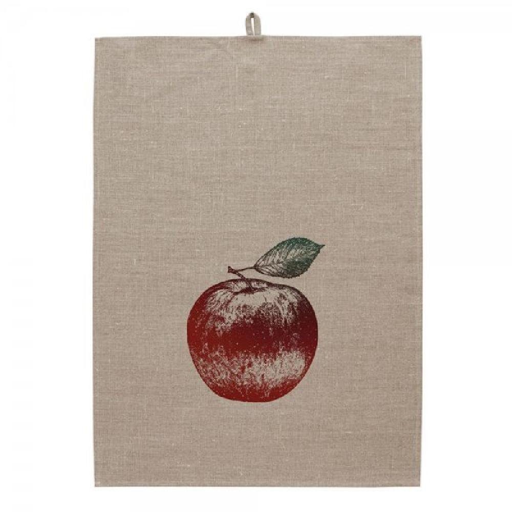 Frohstoff Geschirrtuch Geschirrtuch Leinen Natur Apfel Irisdruck günstig online kaufen
