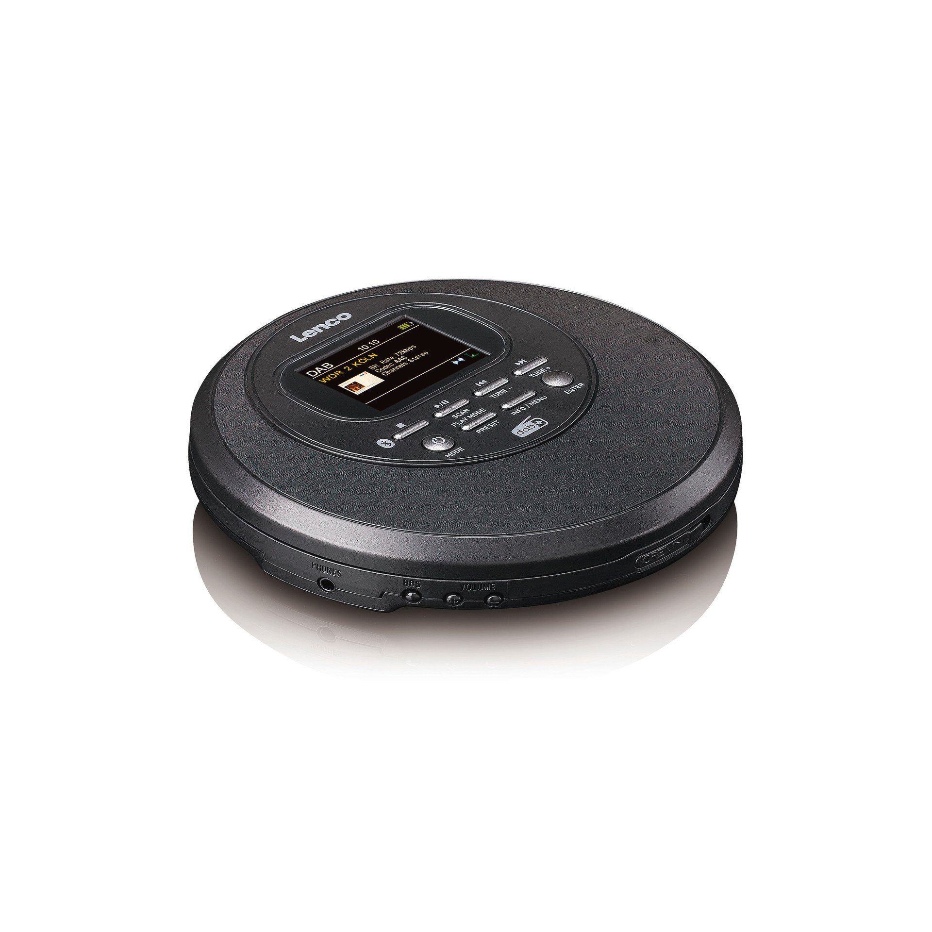 CD-500 Portabler CD-Player mit DAB+ Radio BT Akku CD-Player