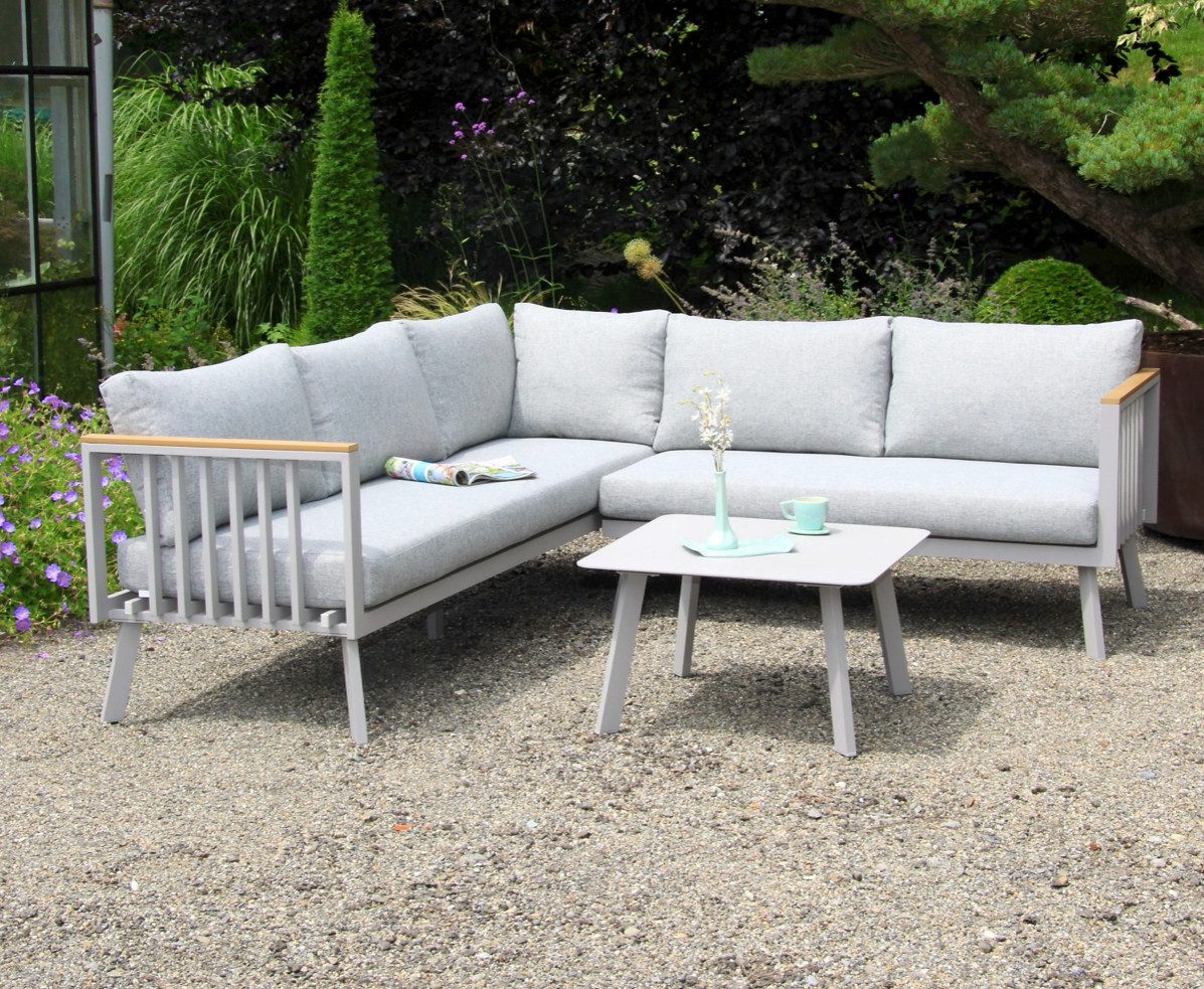 acamp Gartenlounge-Set 3-teilige Sitzgruppe Gondola mit Tisch, (Gartenmöbel Set), Gartensofa, Möbelset, Lounge-Set mit Tisch