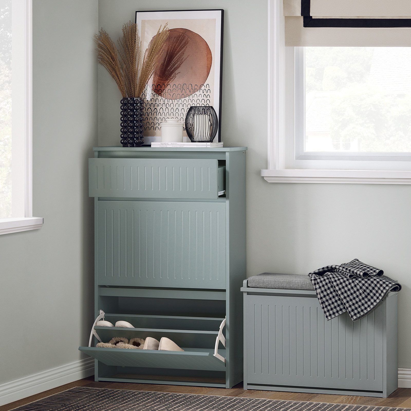 SoBuy Schuhkipper FSR165, mit 1/2/3 Klappen, mit variabel verstellbaren Ein günstig online kaufen