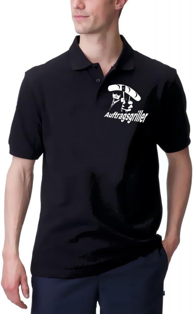 coole-fun-t-shirts Poloshirt GRILL POLOSHIRT VO+HI - AUFTRAGSGRILLER GRILLER - BBQ GRILLSPORT