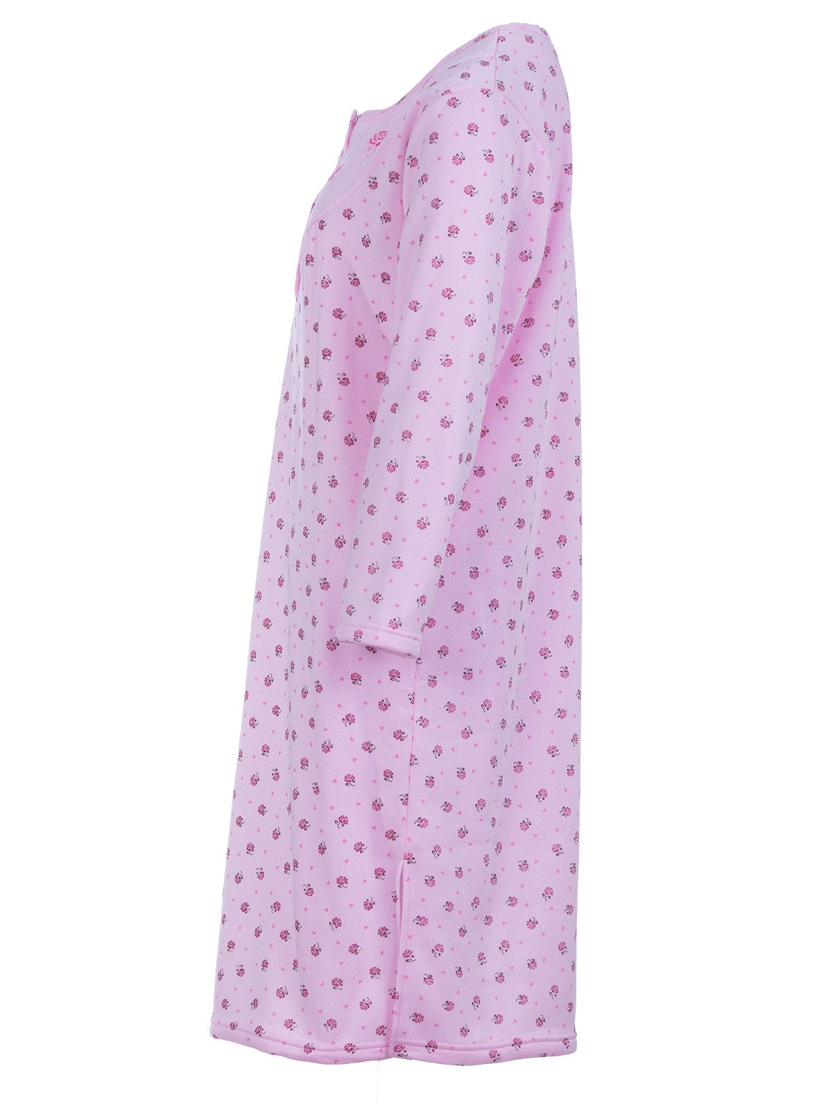 Lucky Nachthemd Thermo Langarm Herzchen mit Rosen – Bild 2 von 5