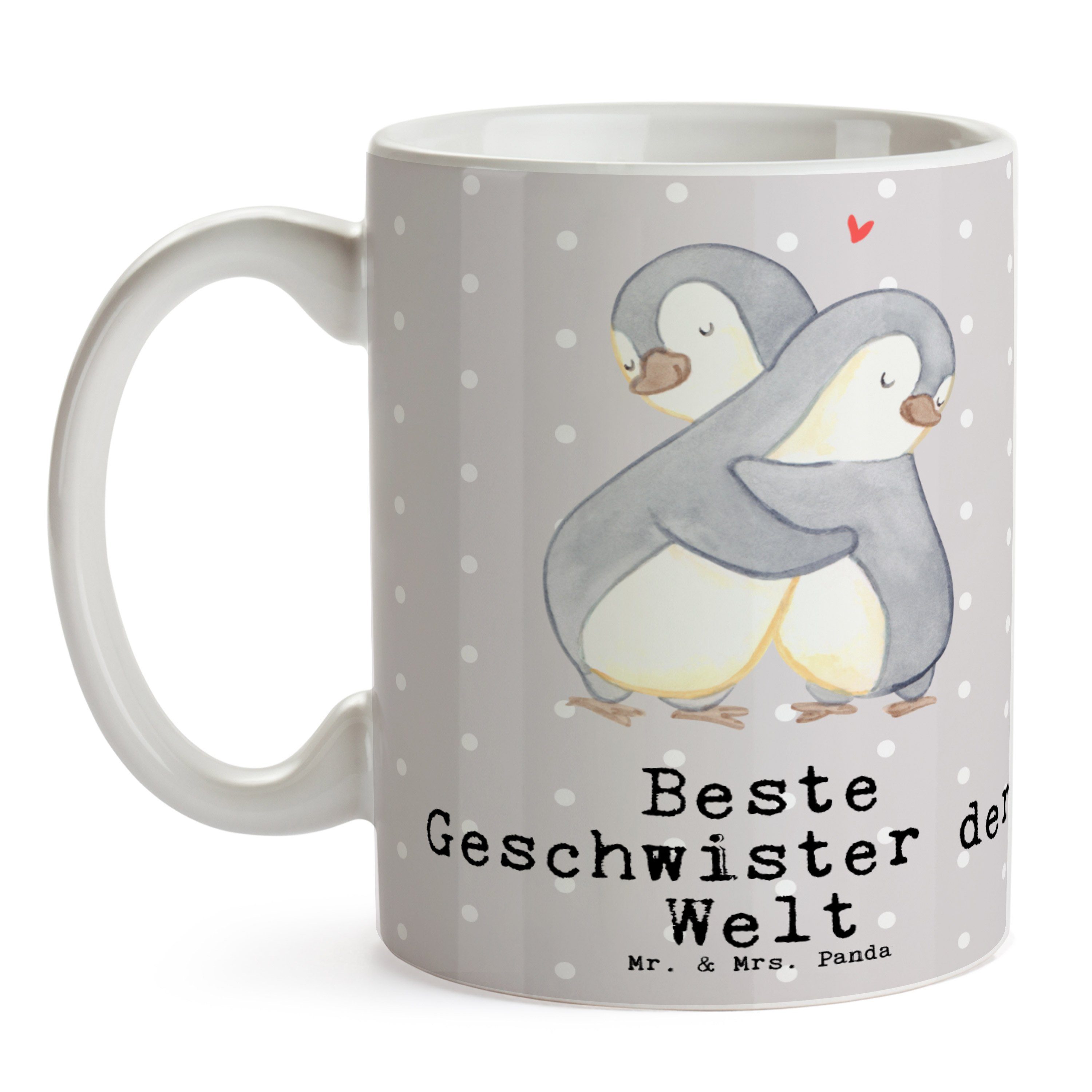 Geschenk, Pinguin Grau Mrs. Geschwister Mr. - Panda Welt - Pastell & Keramik der Geschen, Beste Tasse