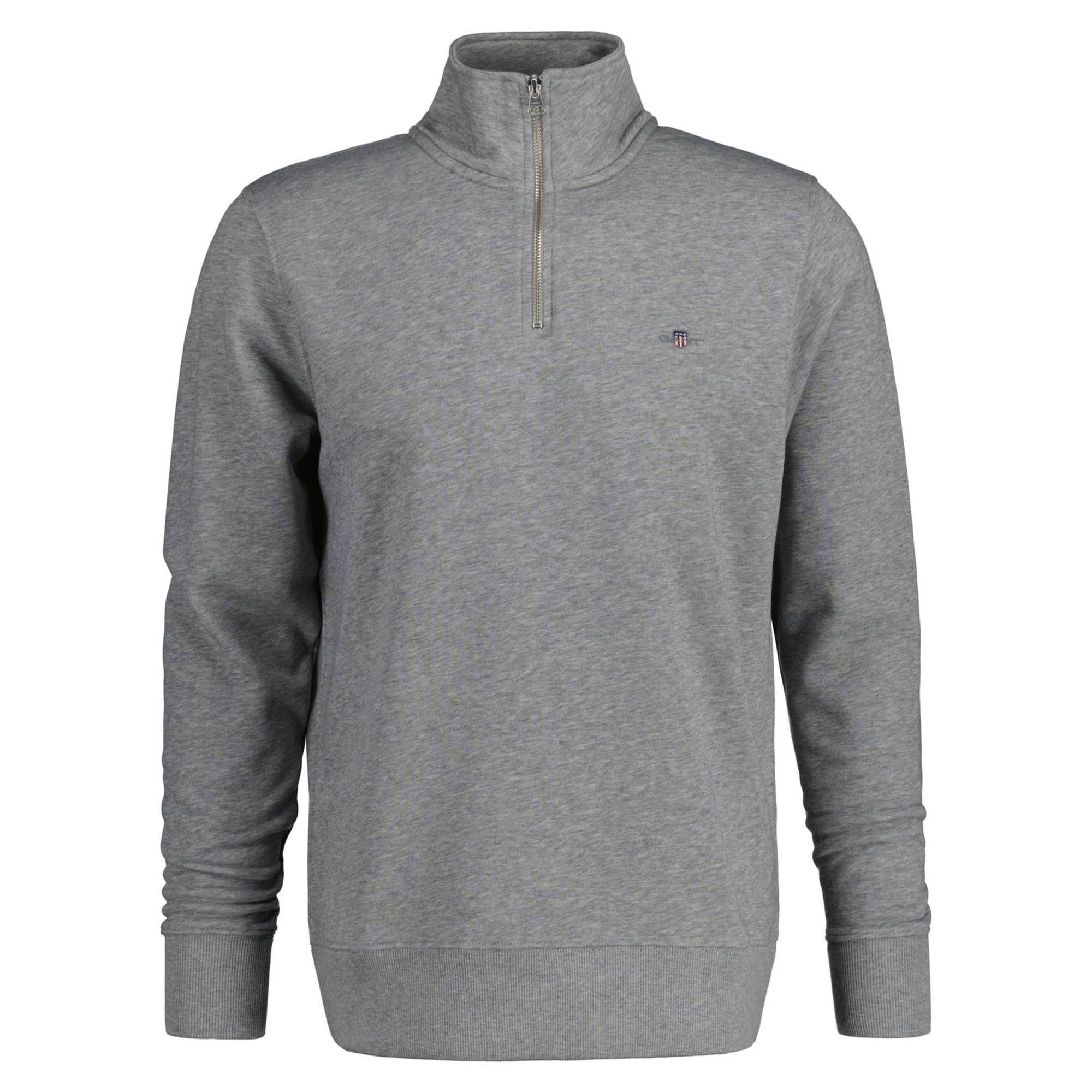 Grau Gant ZIP Sweatshirt SHIELD Sweatshirt - SWEAT HALF REGULAR Herren