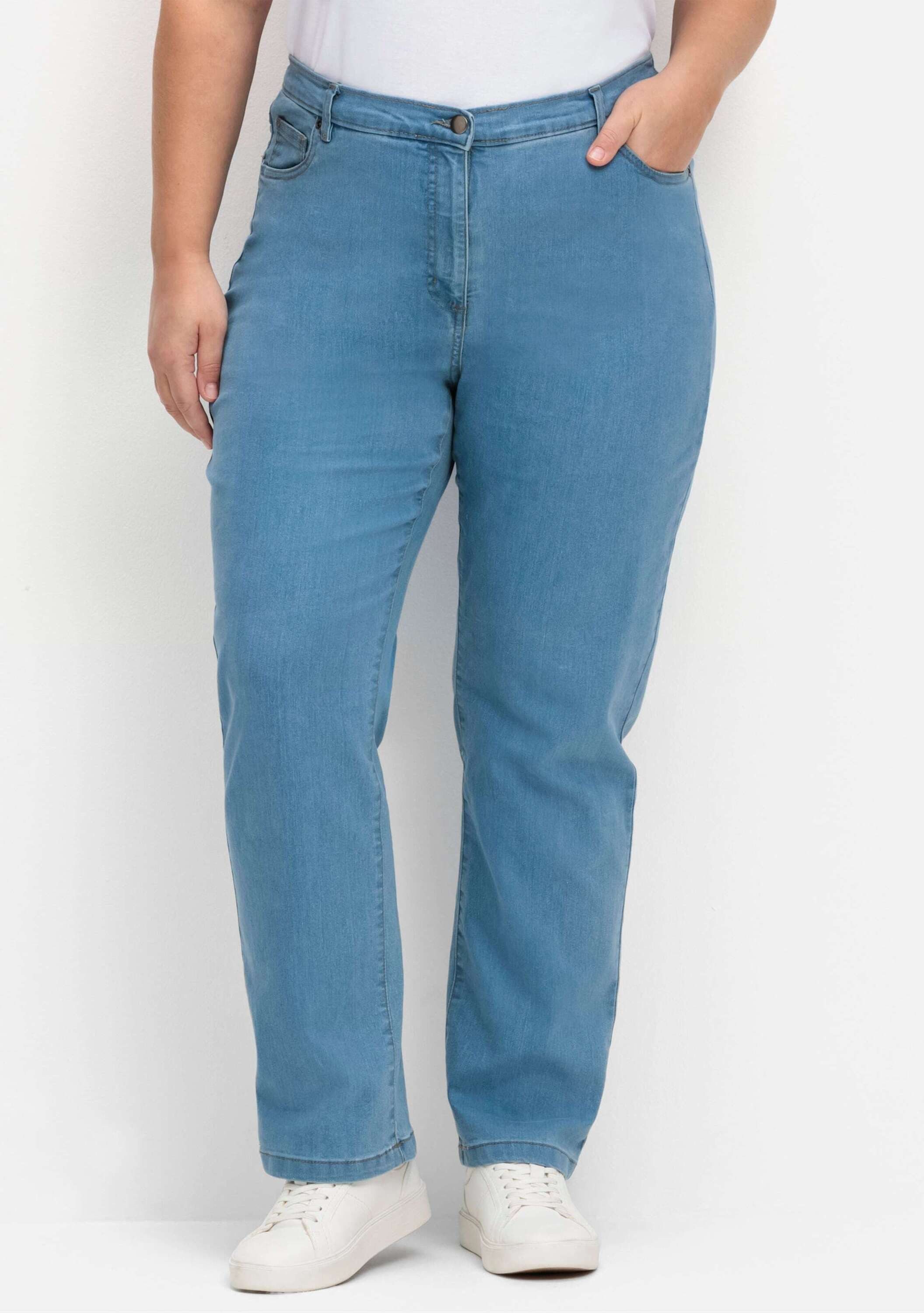 Sieh an! Bequeme Jeans Jeans komfortabel in gerader Beinform