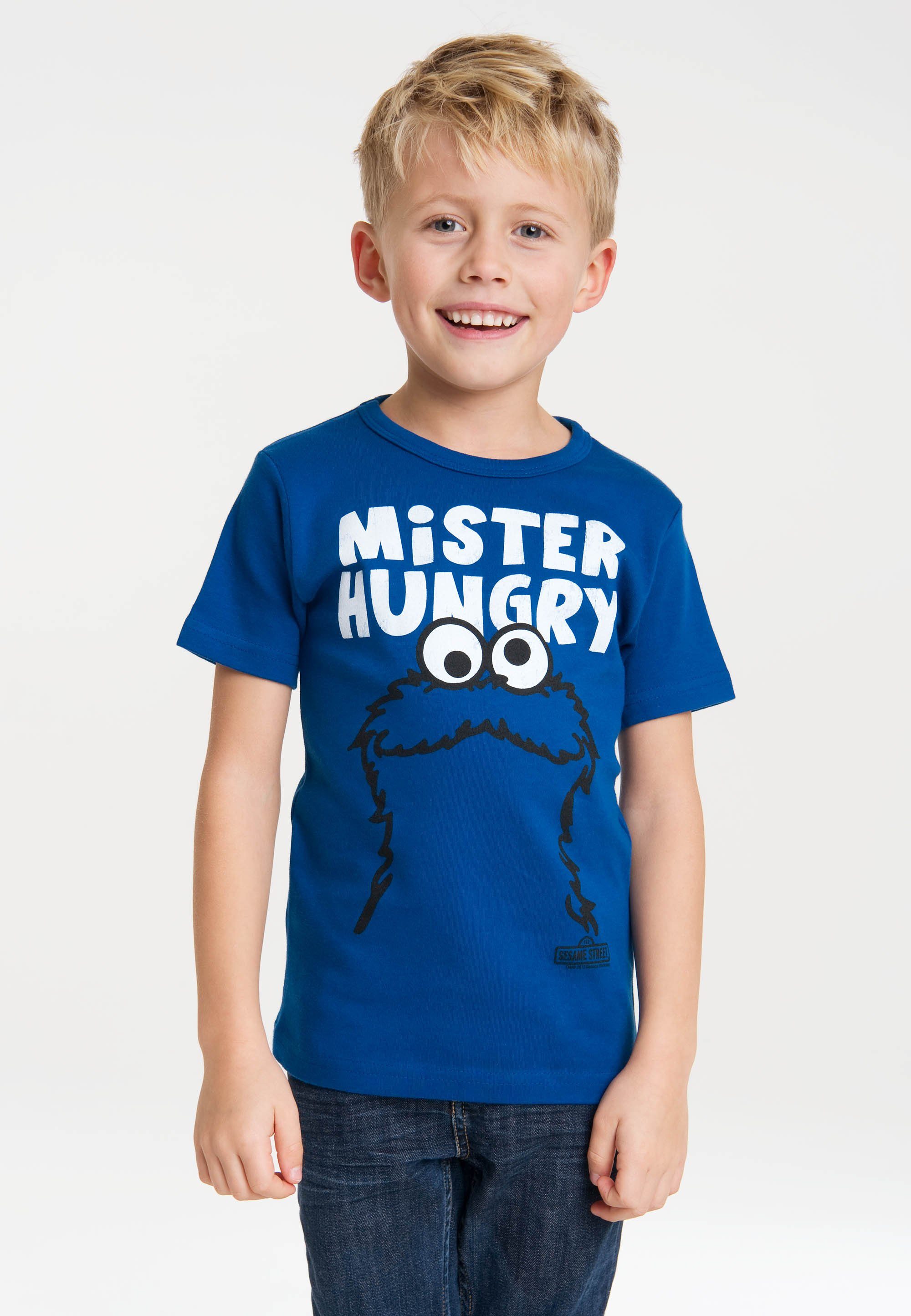 Mister Hungry LOGOSHIRT tollem Frontprint mit T-Shirt