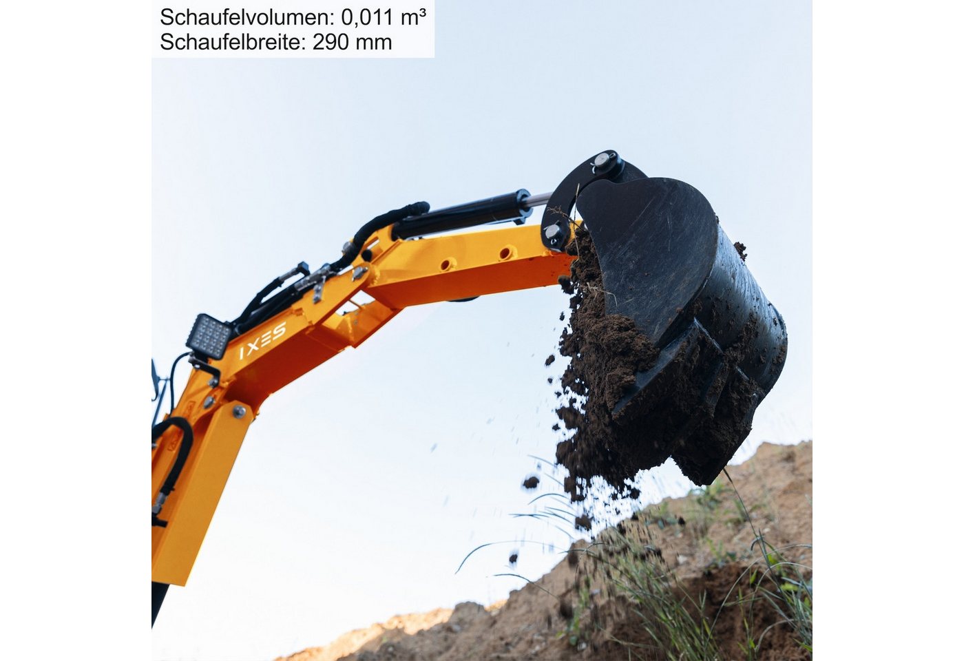 Thumbnail - Scheppach Garten-Multifunktionsgerät IXES by Scheppach Mini-Bagger IX-MNB815 inkl. Baggerdach Benzin, Dach ist im Liefer...