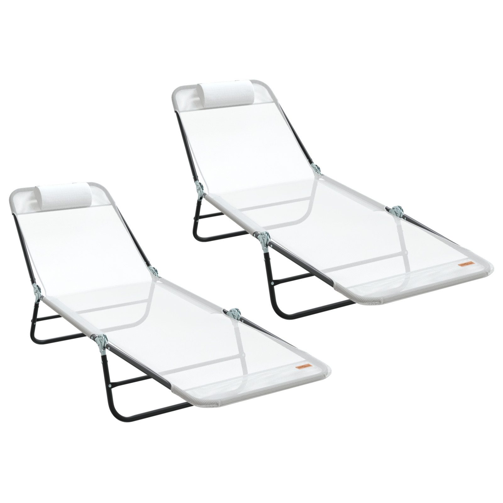 vidaXL Gartenliege Klappbare Sonnenliegen 2 Stück günstig online kaufen