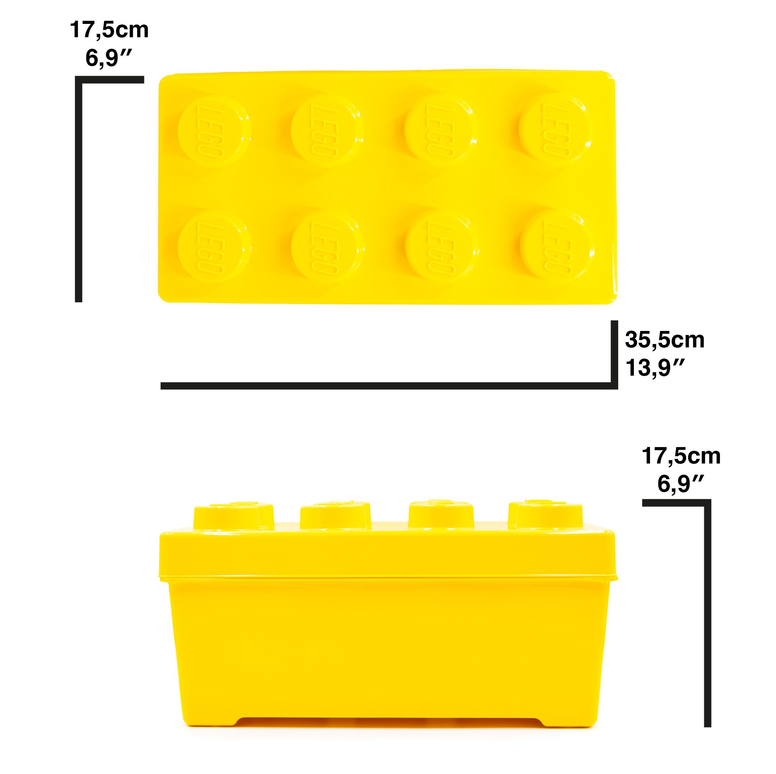LEGO® Aufbewahrungsbox Original LEGO Aufbewahrungsbox (Gelb, Medium)