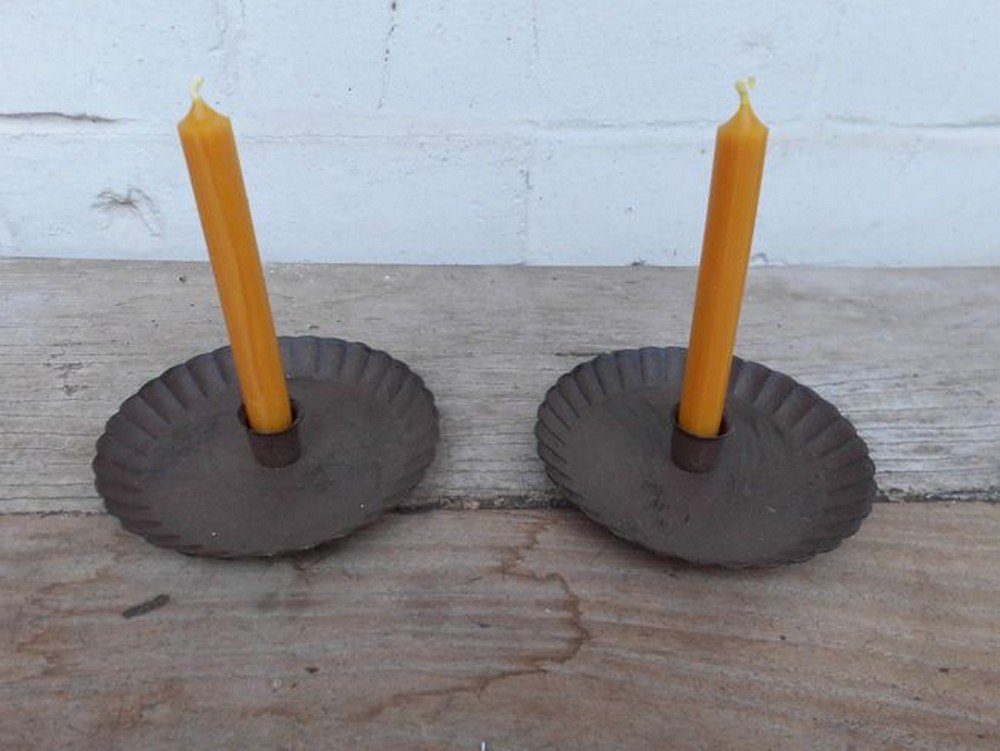 Kerzenhalter Kerzenständer Eisen Set St) Deko-Impression (2 2er Baumkerzen Kerzenteller Kerzenhalter f.