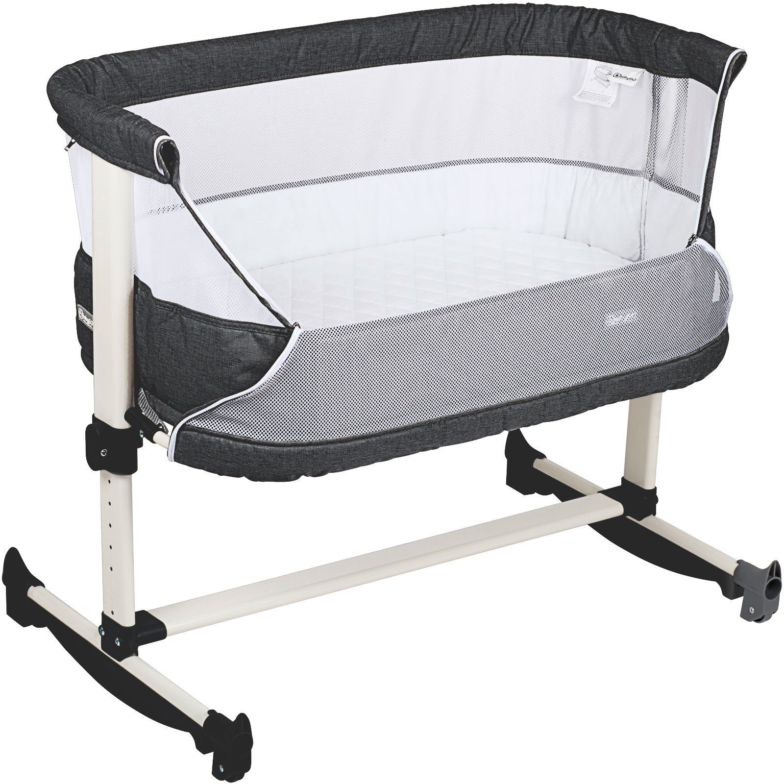 BabyGo Baby-Reisebett Vivaldi, dunkelgrau, mit Schaukelfunktion, günstig online kaufen