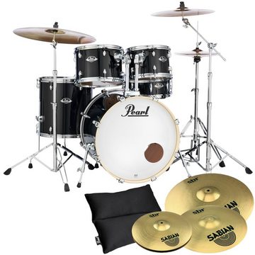 Pearl Drums Schlagzeug Export EXX705NBR-C31 Black mit Becken und Hocker