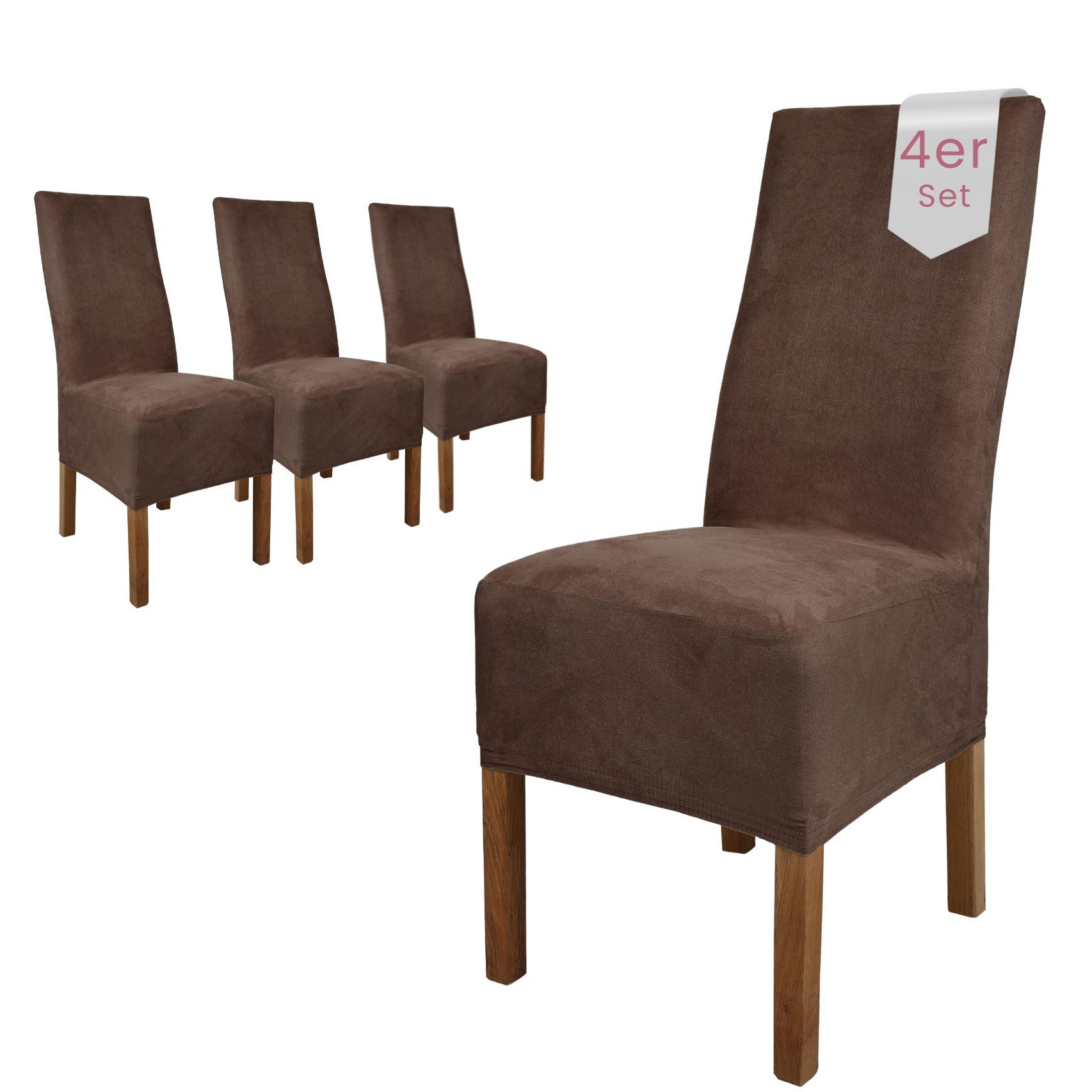 sh SCHEFFLER-HOME LIVE HOMESTYLE Stuhlhusse Leon Stoff Veltara, Premium-Microfaser Veltara in edler Wildleder-Optik