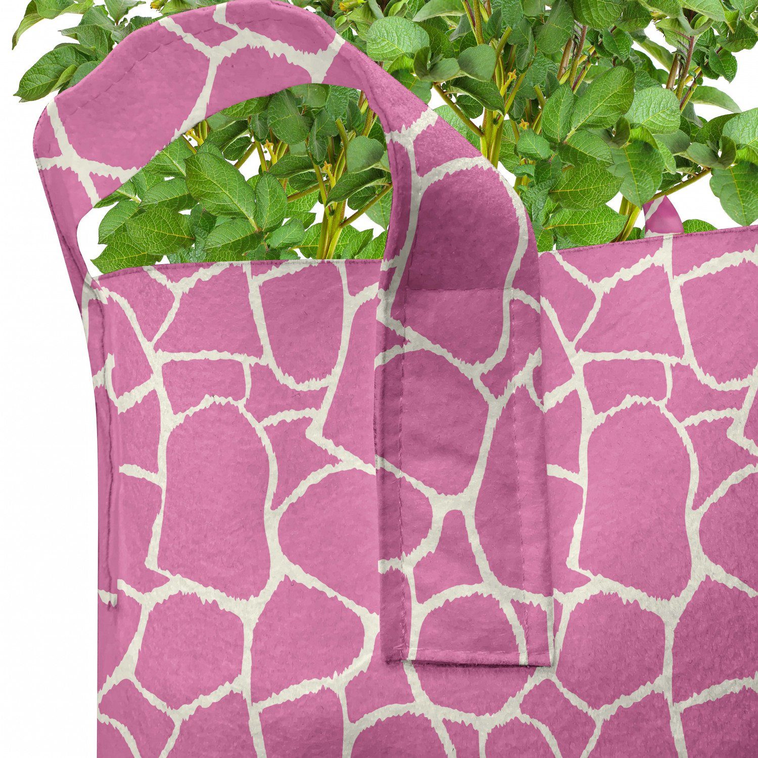 Zusammenfassung Pflanzkübel Griffen Pflanzen, mit Haut Pink Abakuhaus Hot Stofftöpfe hochleistungsfähig Giraffe für
