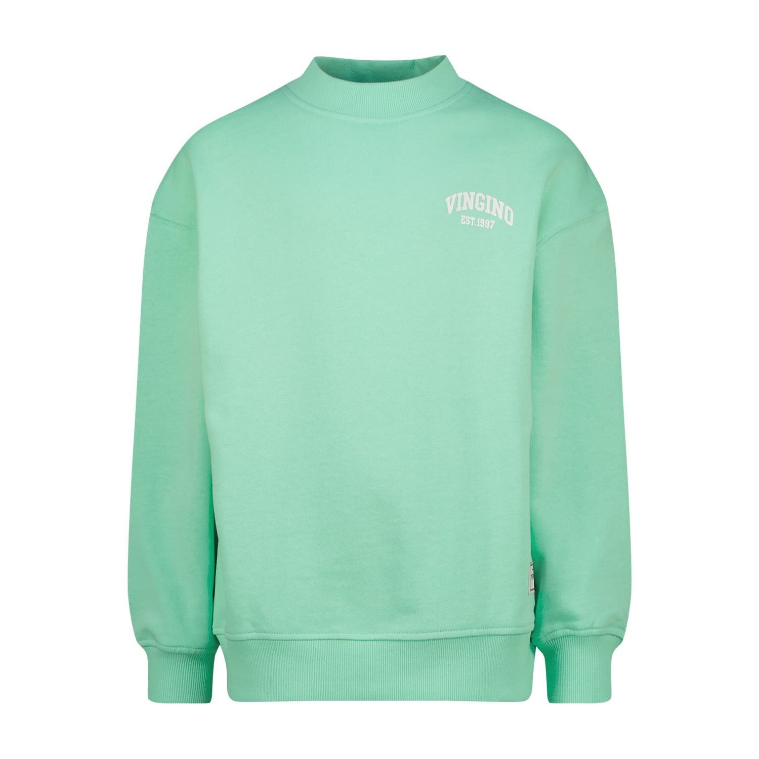 Vingino Sweater Jungen Sweatshirt Mint aus Baumwolle mit Logo Print