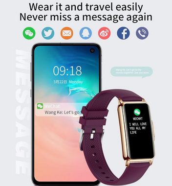 findtime Smartwatch (1,47 Zoll, Android, iOS), Pulsmesser Uhr Schrittzähler Wasserdicht Schrittzähler Schlafmonitor