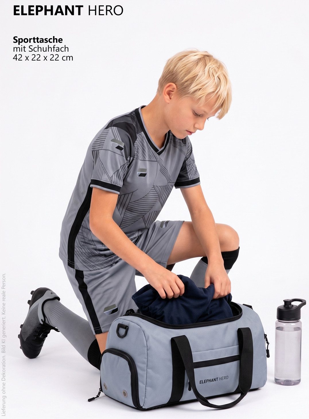 ELEPHANT Sporttasche Hero Signature Sporttaschen, Tasche mit Schuhfach, Schule + Trinkflasche