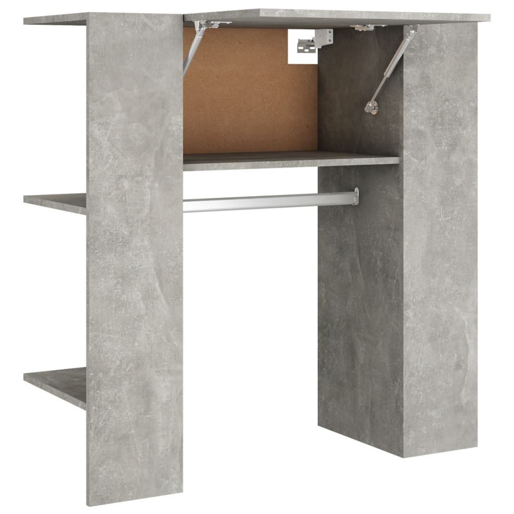 vidaXL Kompaktgarderobe Flurschrank Betongrau 97,5x37x99 cm Holzwerkstoff (1-St)