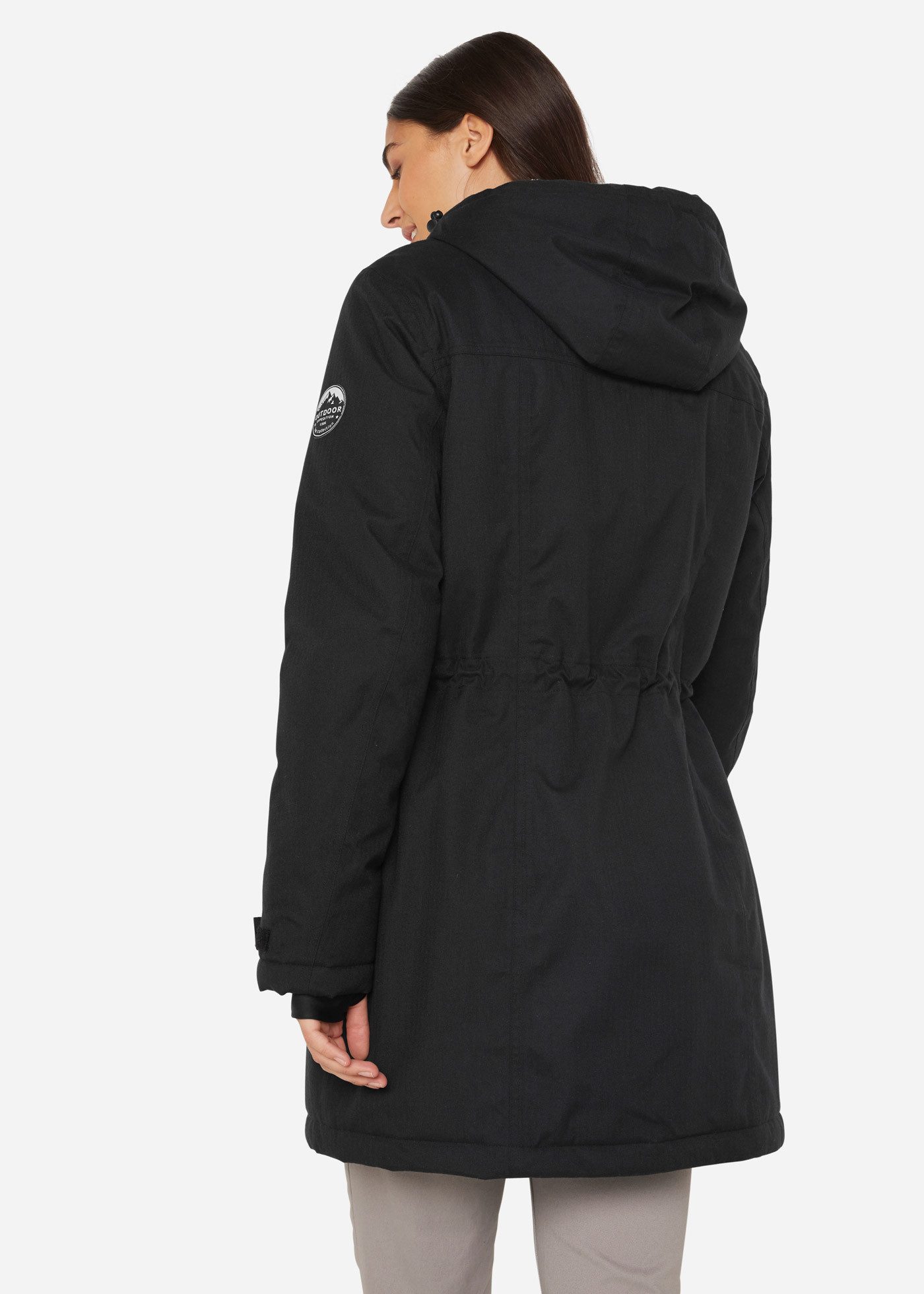 bonprix Funktionsparka mit Teddyfleece, mit Kapuze, wasserdicht, lässig geschnitten