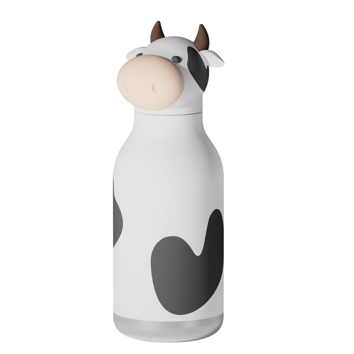ASOBU Trinkflasche Asobu Bestie Trinkflasche 460 ml, Tier-Design, isoliert, auslaufsicher, 460 ml, Vakuumisolierung, auslaufsicher, Silikon-Trinkhalm, Edelstahl