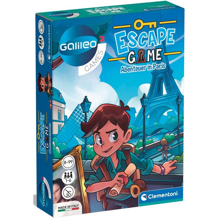 Clementoni® Spiel Detektivspiel Galileo Escape Game Abenteuer in Paris Made in Europe FSC® - schützt Wald - weltweit