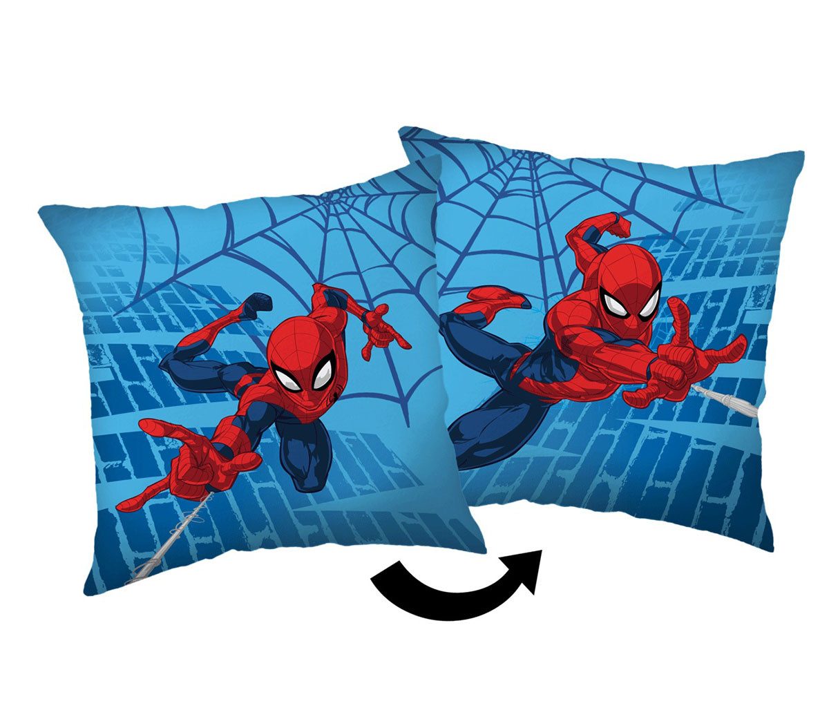 Jerry Fabrics Dekokissen Marvel Spiderman, Dekokissen Spinne, 40x40 cm, Polyester