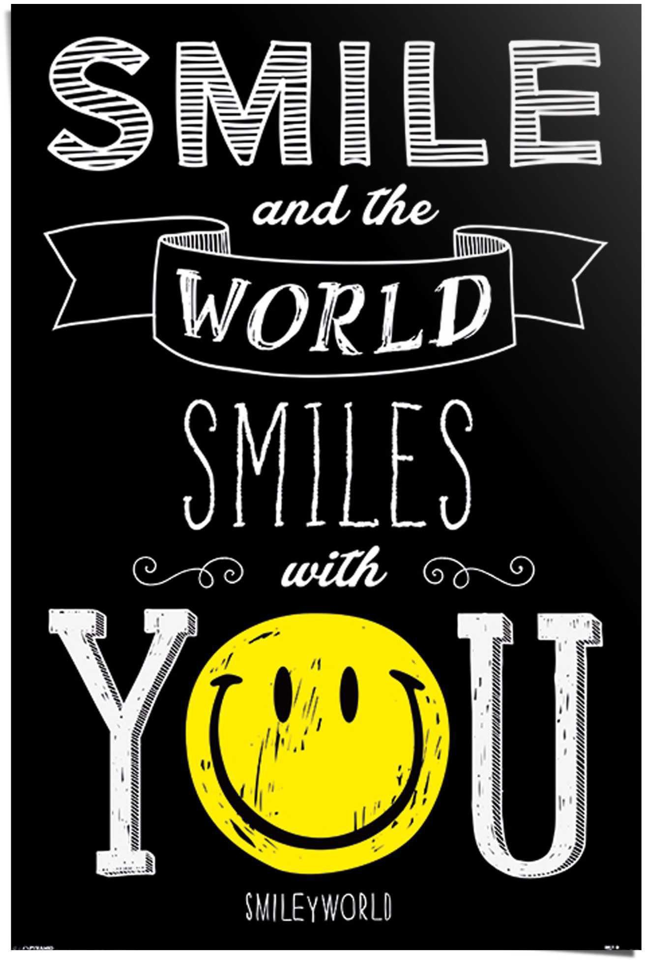 Klassisch Reinders! Poster Smiley you, St) smiles world with (1