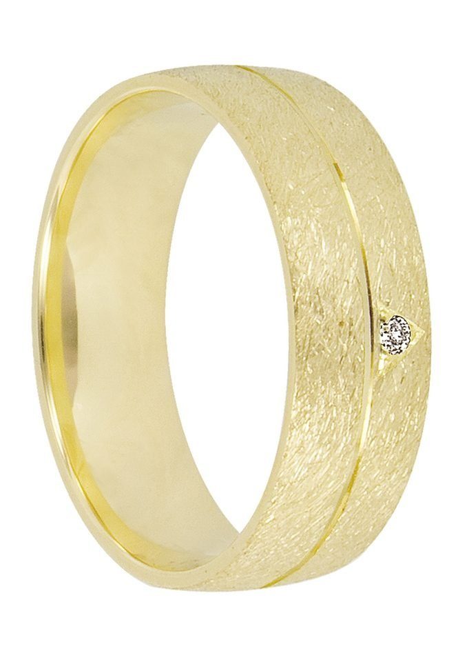 Firetti Trauring Schmuck Geschenk Gold 375 Hochzeit Ehering Trauring "LIEBE", Made in Germany, wahlweise mit oder ohne Brillant