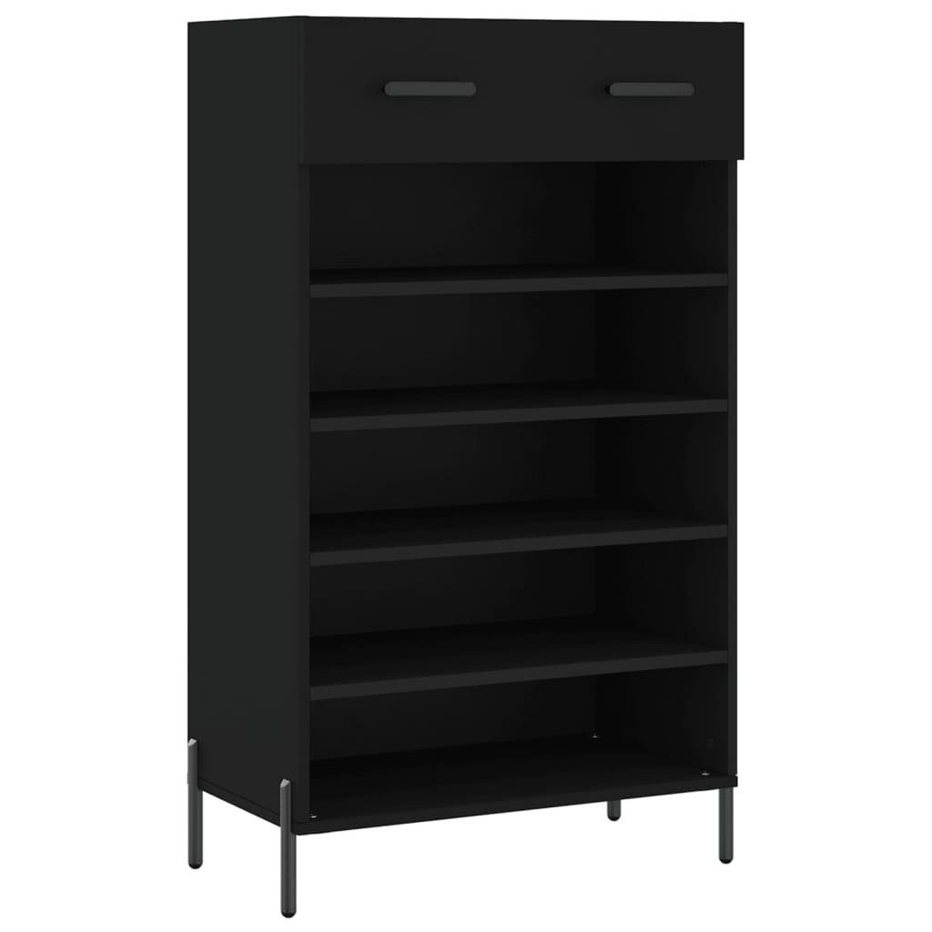 vidaXL Schuhschrank Schuhschrank Schwarz 60x35x105 cm Holzwerkstoff (1-St)