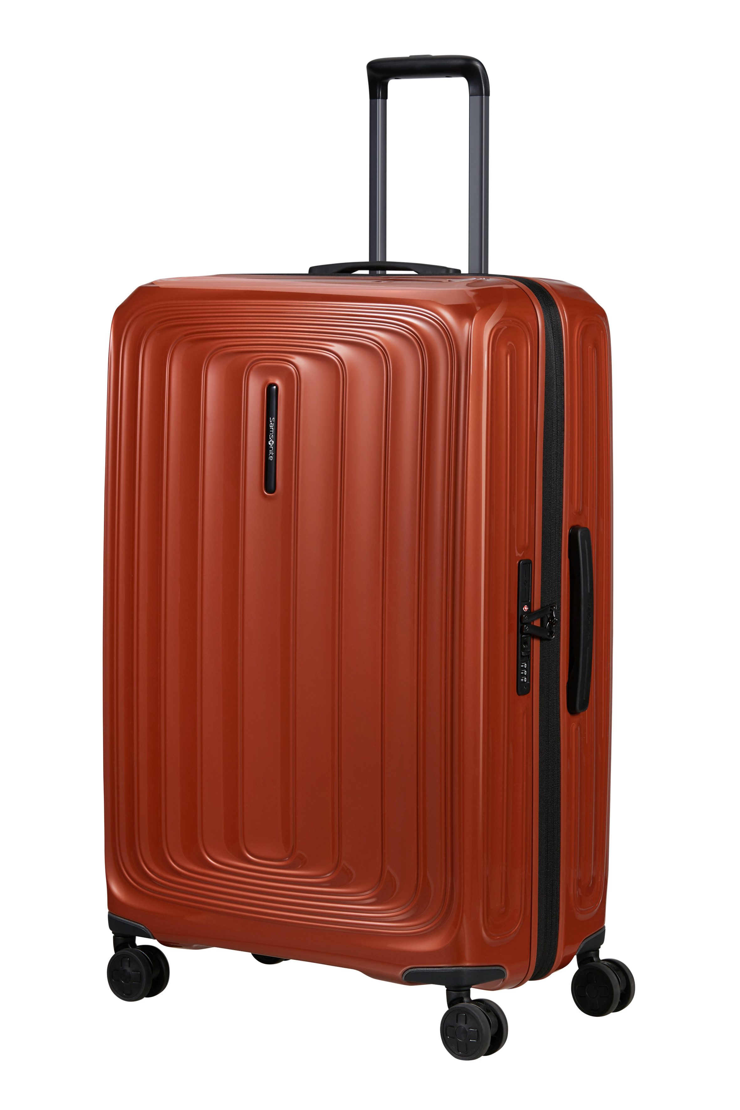 Samsonite Hartschalen-Trolley 2WANDER, 4 Rollen, aus robustem Polycarbonat, mit Adressetikett und Dehnfalte