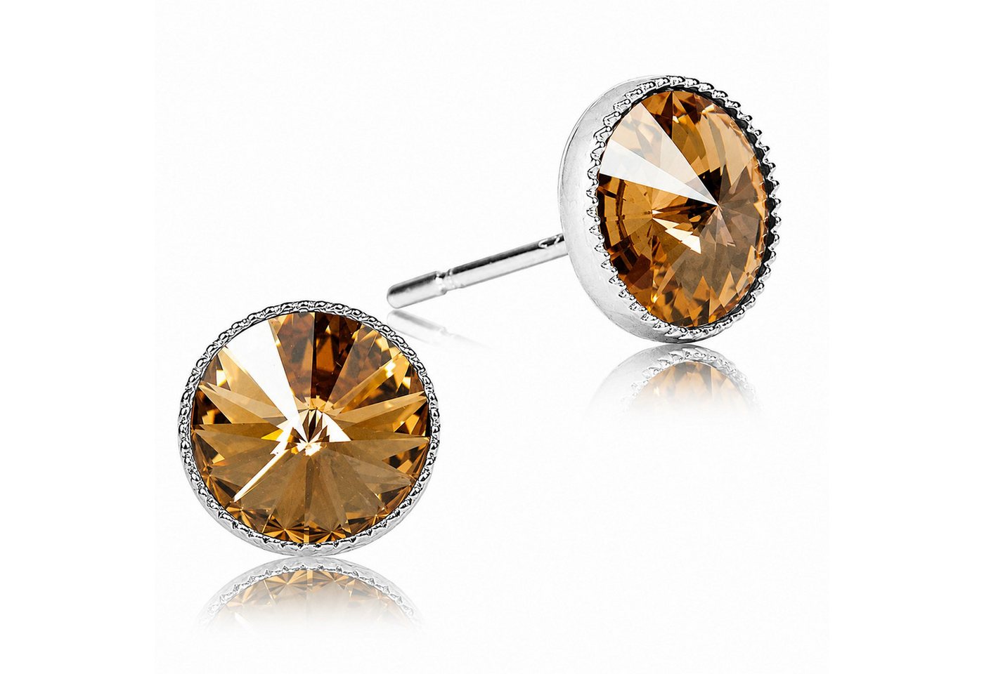 LUISIA® Paar Ohrstecker LUISIA® Solitär Ohrstecker "Joy" mit Kristallen von Swarovski®, Viele Farben verfügbar