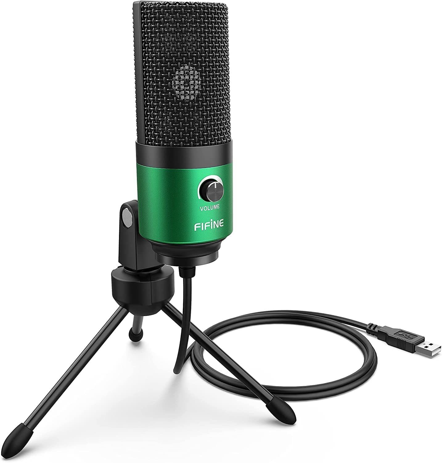 FIFINE Mikrofon USB Kondensator Mikrofon Streaming mit Ständer PC Mac
