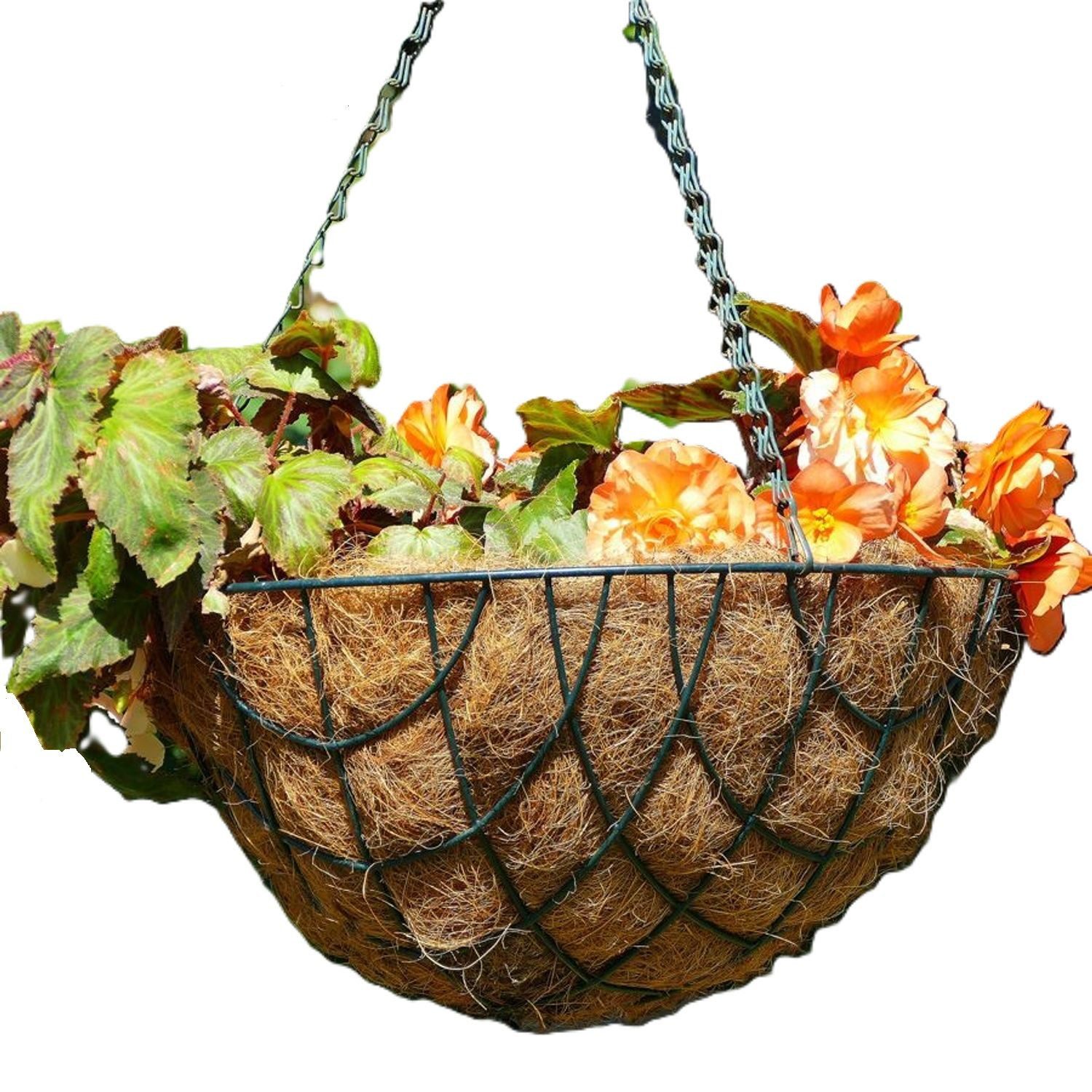 Grüner Jan Pflanzeinsatz Pflanzeinlage für Pflanzkörbe und Blumenampeln 35cm Kokos-Einleger