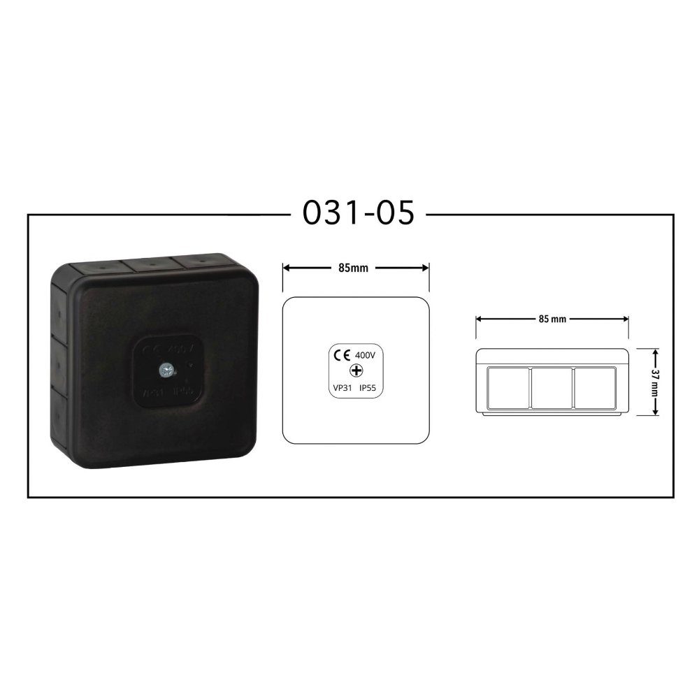 ViPlast Kabelbox Abzweigdose VP-31 Aufputzdose 12 günstig online kaufen