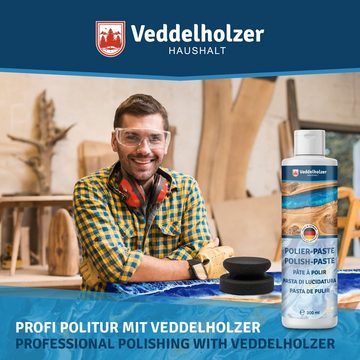 Veddelholzer Garten 200ml Polierpaste + Polierschwamm Epoxidharz Möbel, Tisch, Acrylglas Politur