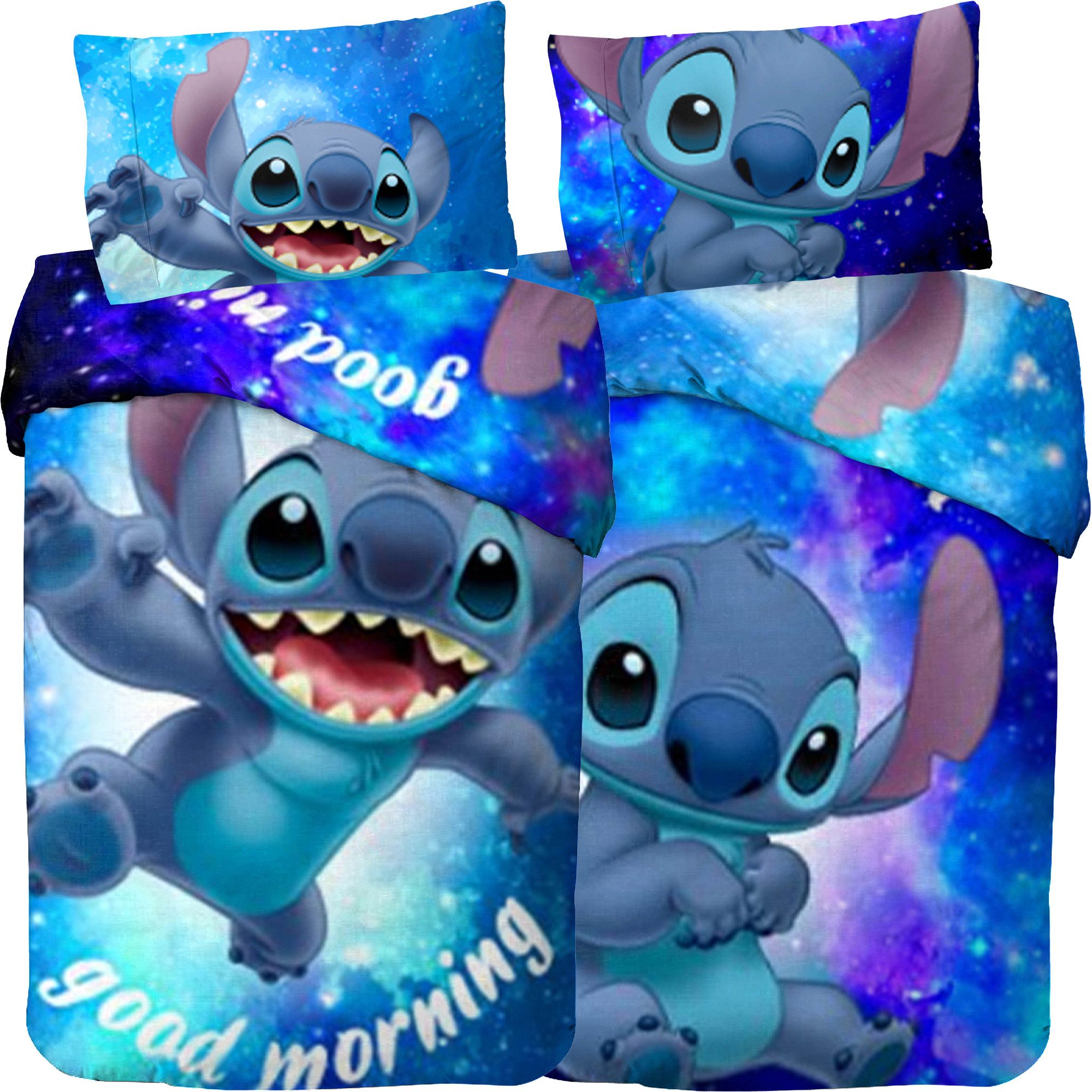 BERONAGE Wendebettwäsche Lilo & Stitch Bettwäsche Out of The World Biber / günstig online kaufen