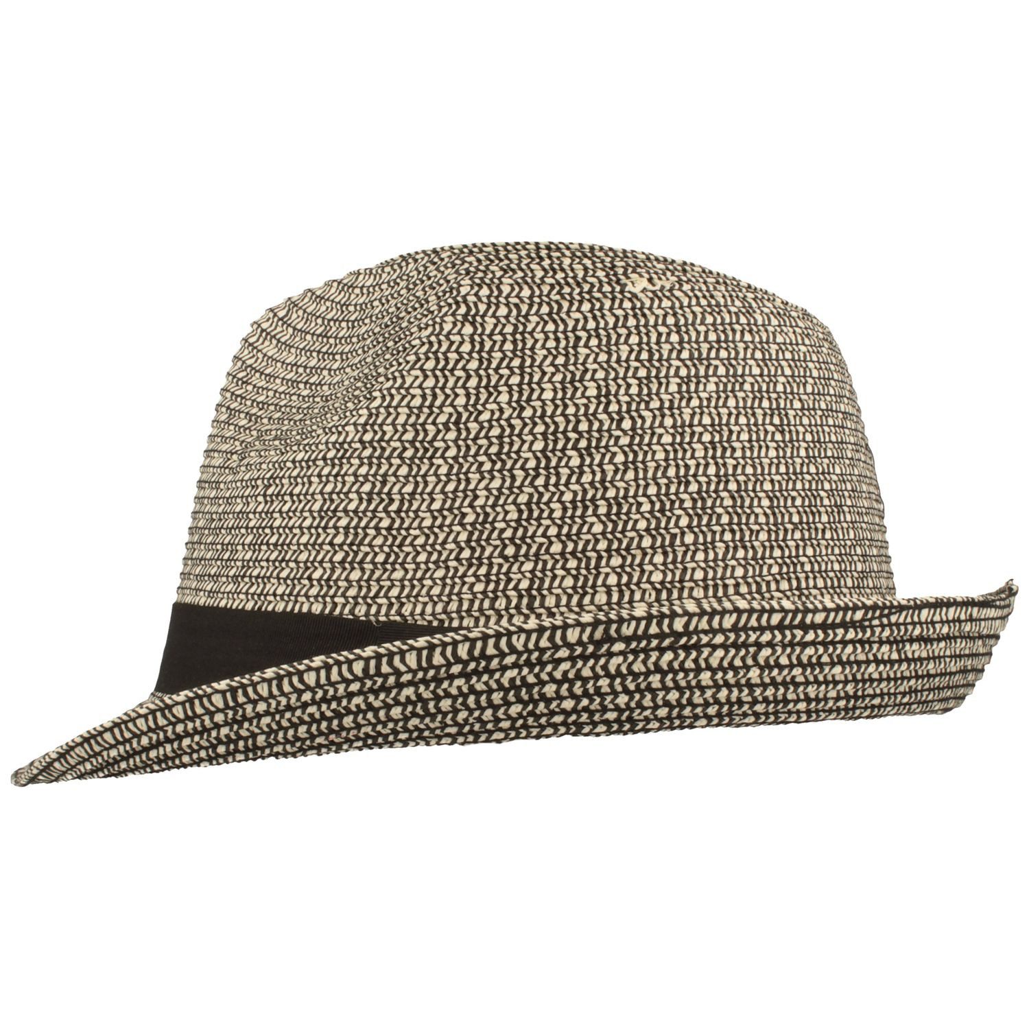 Breiter Strohhut knautschbarer Borten-Trilby