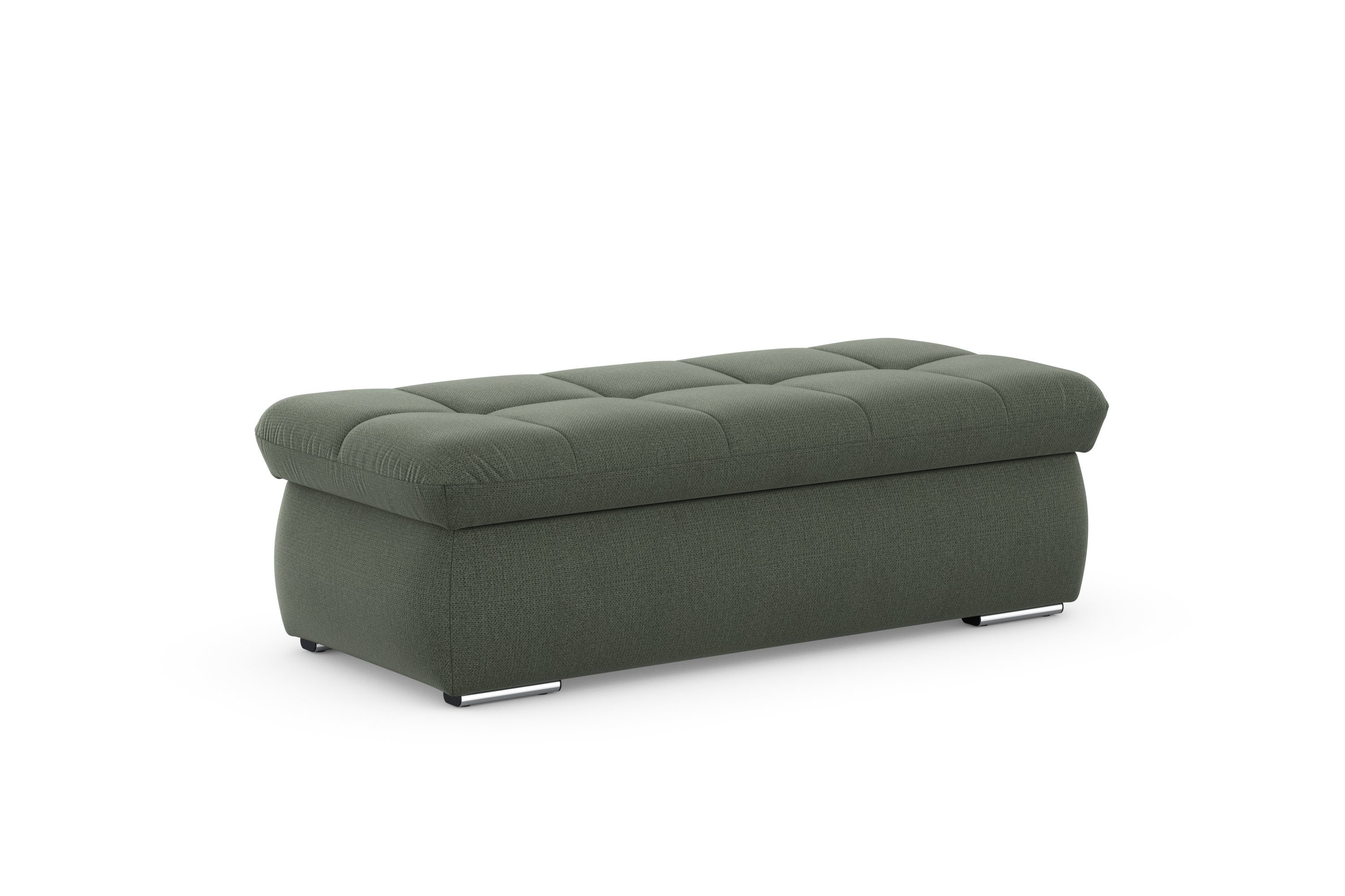 DOMO collection Polsterhocker MORIC 136x64 cm, praktisch und komfortabel, inklusive Stauraum