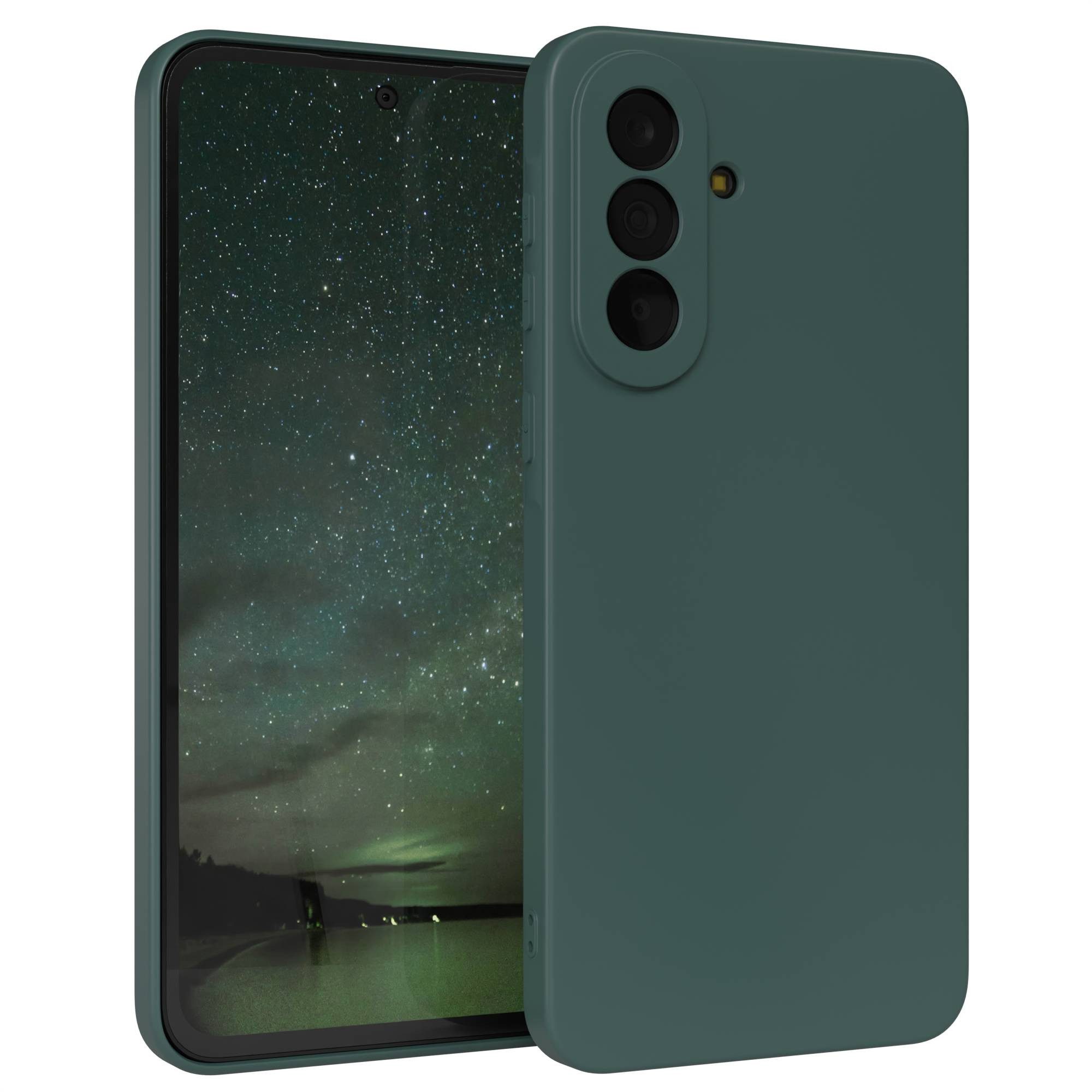 EAZY CASE Handyhülle TPU Hülle für Samsung Galaxy A37 6,7 Zoll, Silikon Schutzhülle mit Kameraschutz kratzfestes Bumper Nachtgrün