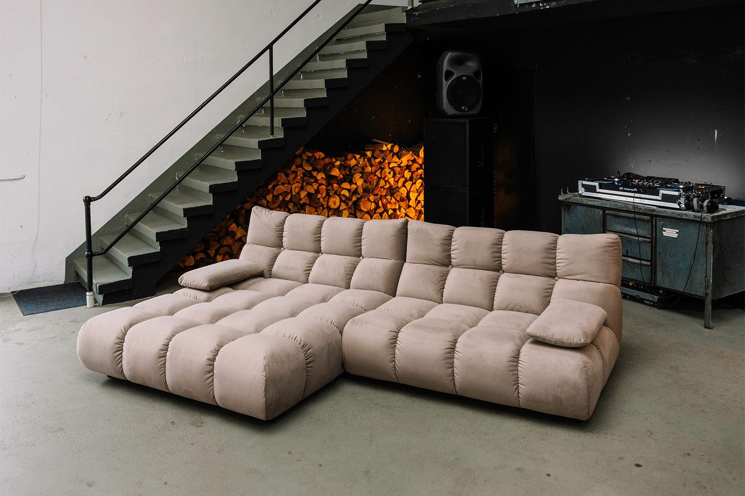 KAWOLA Ecksofa VIVIEN L-Form Samt Sofa - Bequem & Modern - Wohnzimmer Couch, L-Couch Samt, verschiedene Farben, 299x189cm, rechts/links montierbar