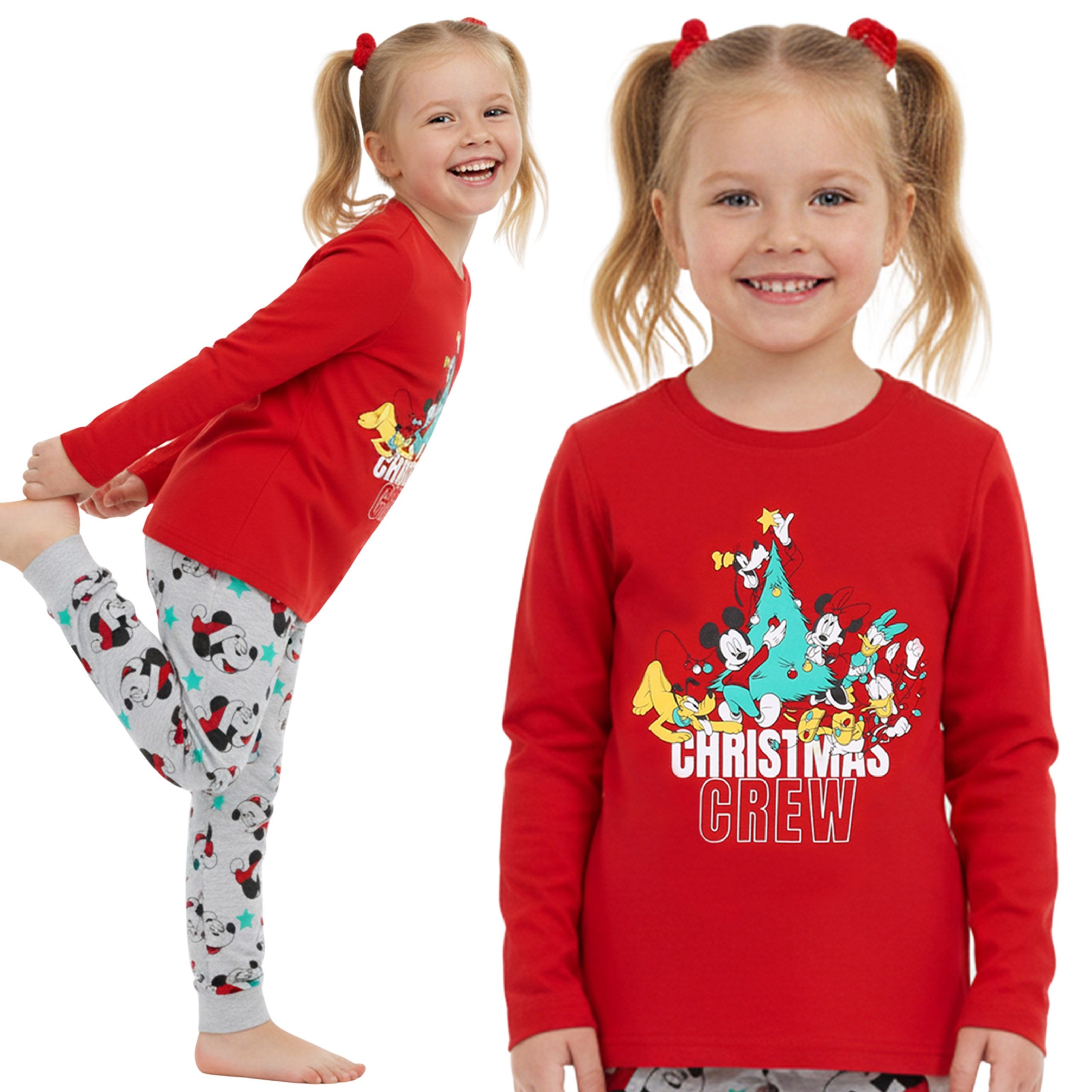 Disney Mickey Mouse Schlafanzug Disney Mickey Mouse Weihnachtspyjama für Kinder, Baumwolle